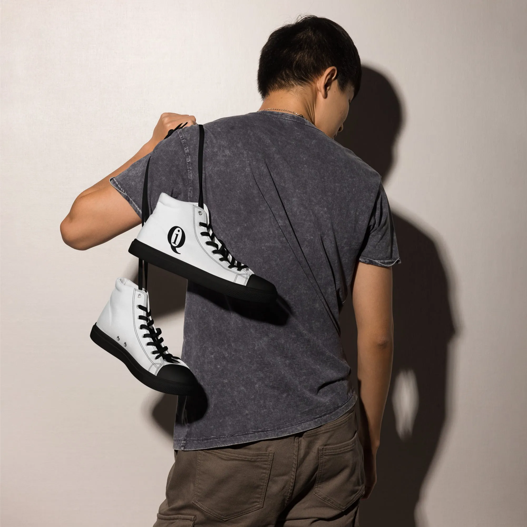 IQ Fashion | Men’s high top canvas shoes