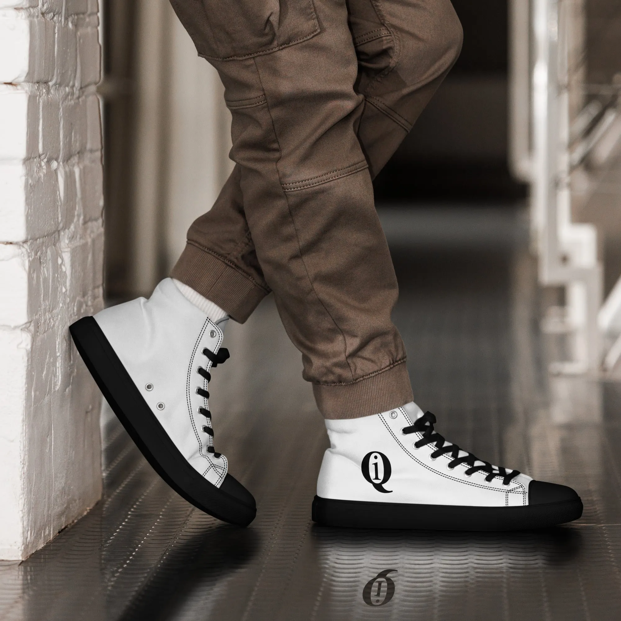 IQ Fashion | Men’s high top canvas shoes