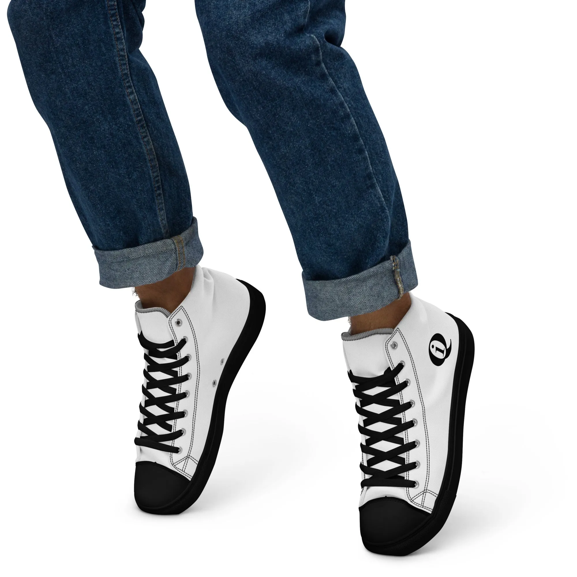 IQ Fashion | Men’s high top canvas shoes