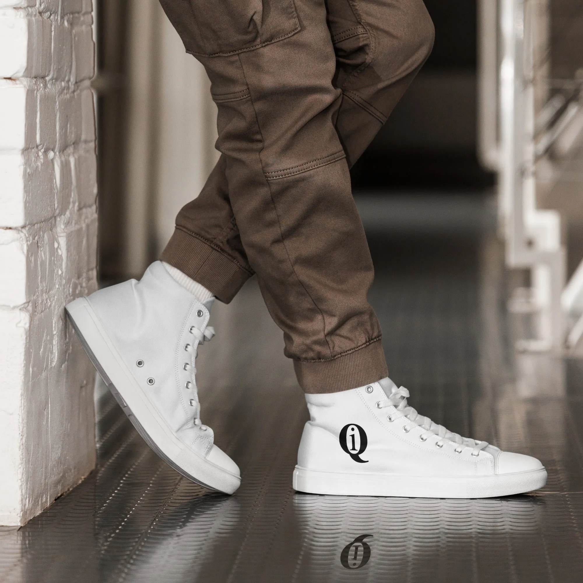 IQ Fashion | Men’s high top canvas shoes
