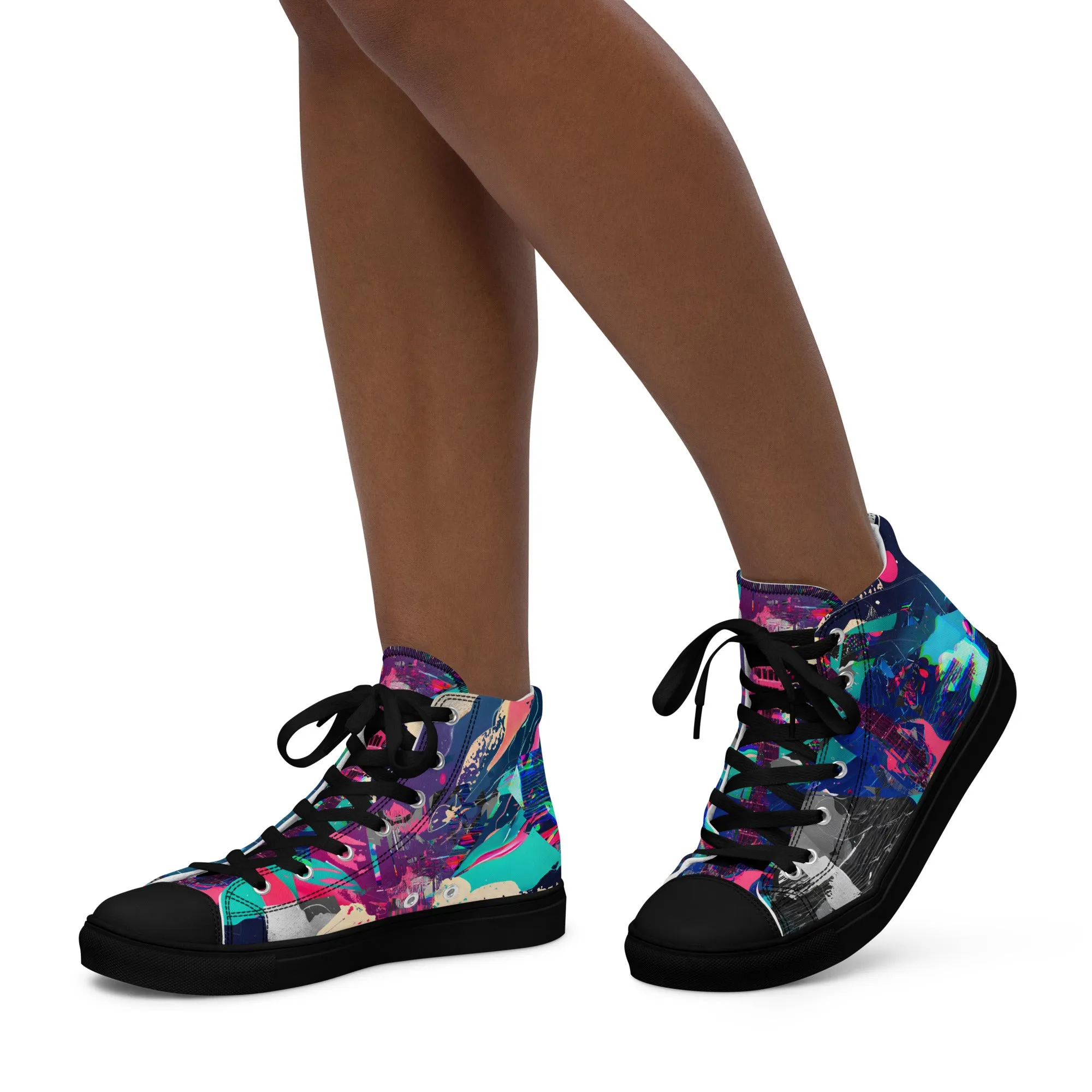 Jess Lewis Andromeda Women’s high top canvas shoes - Free Delivery! Rock / Mathrock / Progressive / Jazz Fusion - Alternative Apparel and Merch Only from Phase B Records.