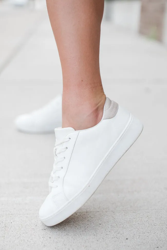Karlie Taupe Heel White Sneakers SALE