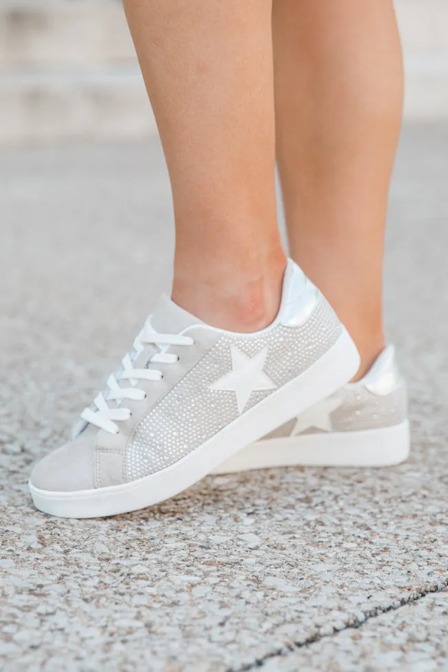 Karlie Taupe Rhinestone Star Sneakers SALE
