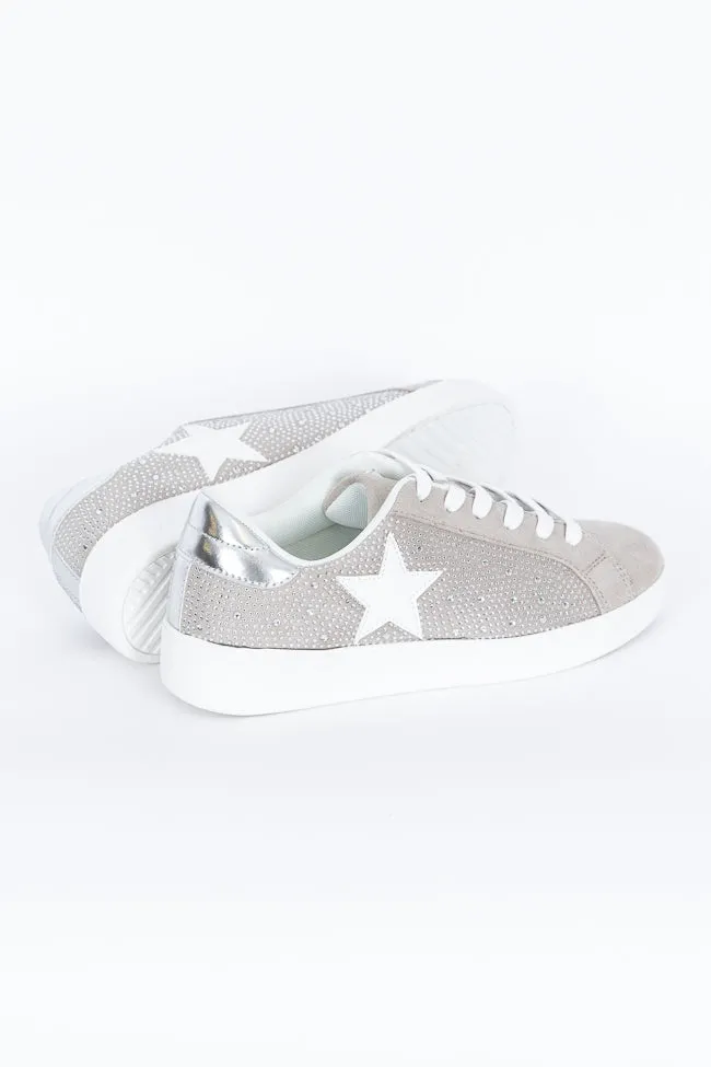 Karlie Taupe Rhinestone Star Sneakers SALE