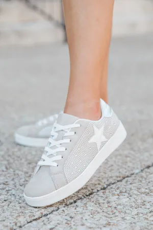 Karlie Taupe Rhinestone Star Sneakers SALE