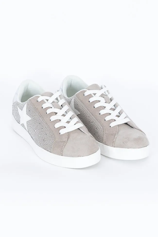 Karlie Taupe Rhinestone Star Sneakers SALE