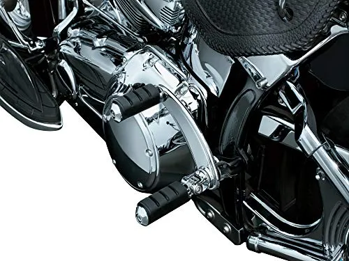 Kuryakyn 8024 Motorcycle Footpegs: Longhorn Small ISO Pegs with Male Mount Adapters, Chrome, 1 Pair
