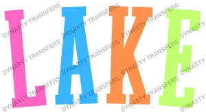 LAKE - Multi-Color Varsity Letters