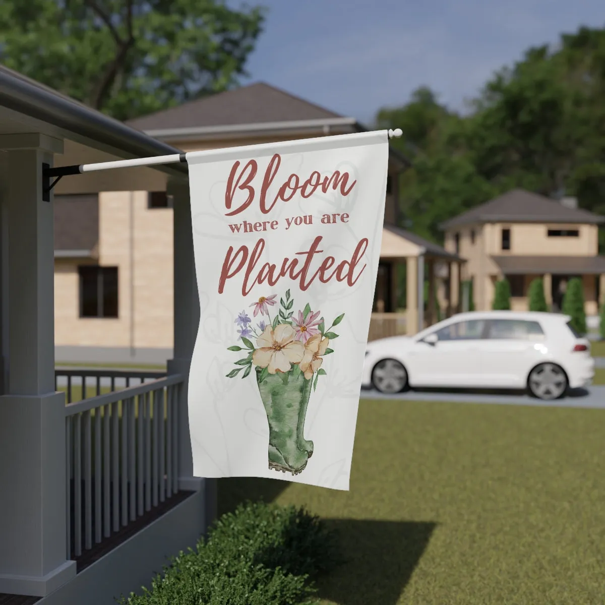 Large 36" x 60" Bloom Where You Are Planted Home and Garden Banner Flag