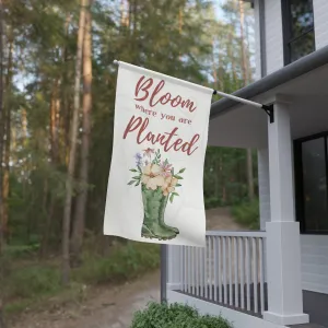 Large 36" x 60" Bloom Where You Are Planted Home and Garden Banner Flag