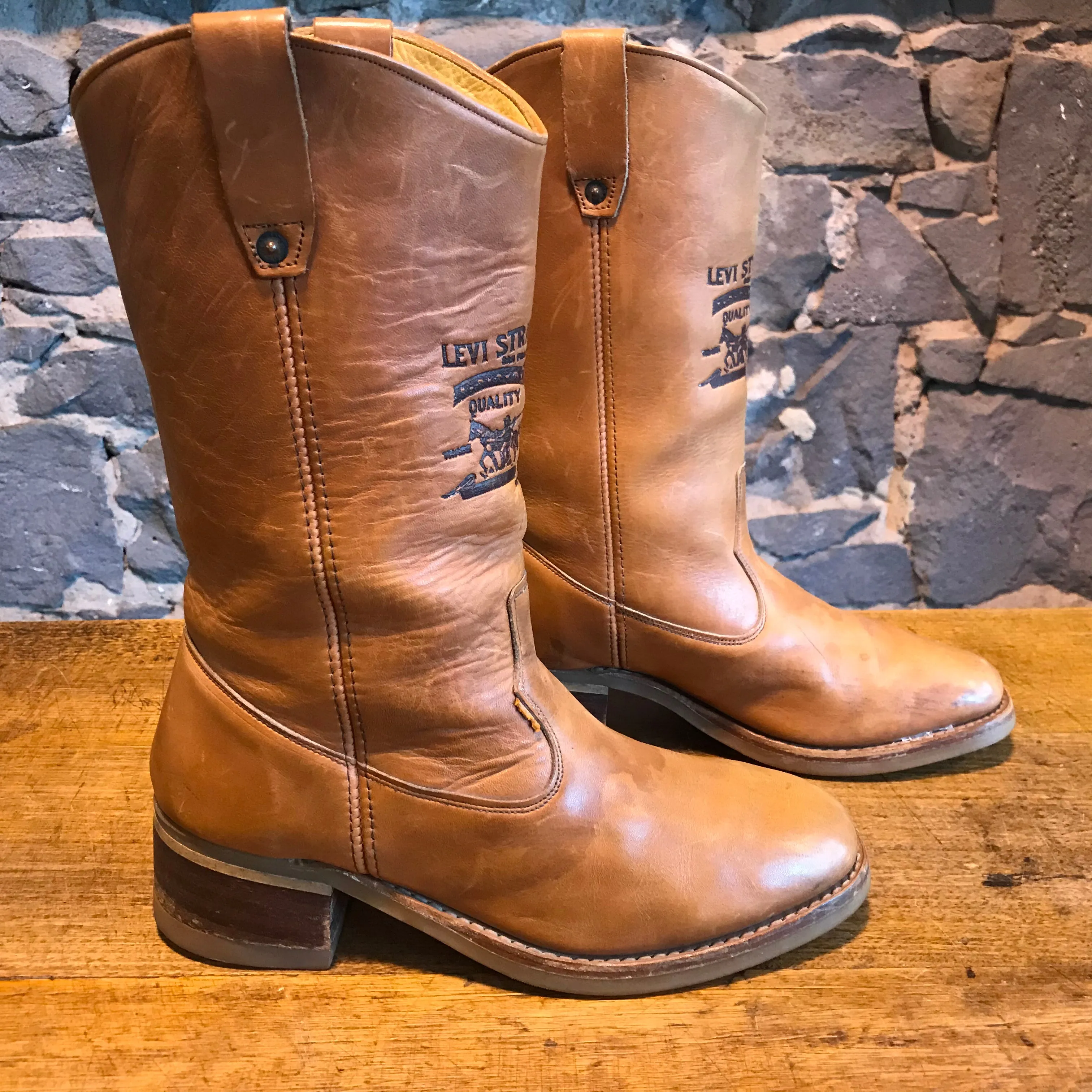 Levi’s Strauss & Co - Cowboy Boots Vintage 70/80’s Mens Leather Frye Style Boots Made in USA