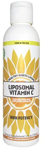 Liposomal Vitamin C – 30 x 1.000 mg porciones – fabricado en los Estados Unidos con non-gmo liposomes de girasol, 1