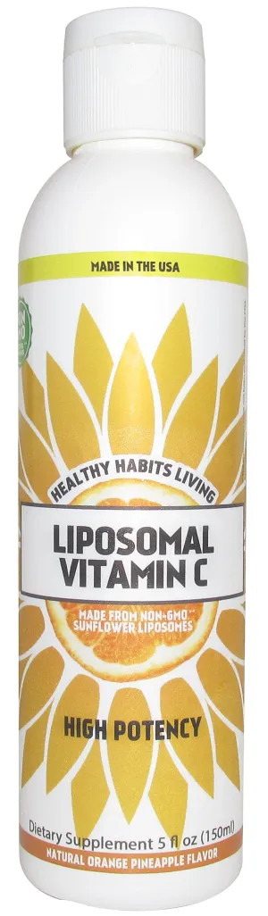Liposomal Vitamin C – 30 x 1.000 mg porciones – fabricado en los Estados Unidos con non-gmo liposomes de girasol, 1