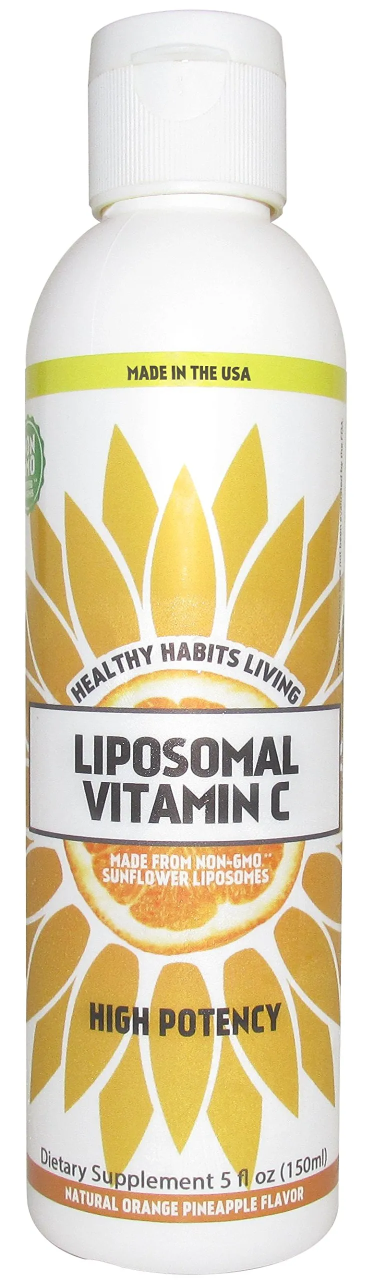 Liposomal Vitamin C – 30 x 1.000 mg porciones – fabricado en los Estados Unidos con non-gmo liposomes de girasol, 1