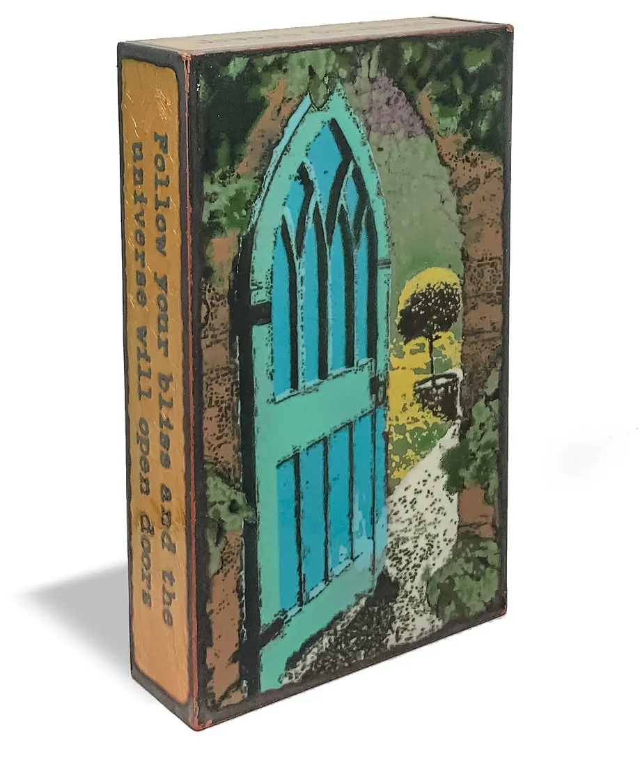 Llew - Spiritiles - Glass Over Copper - "Secret Garden" #261
