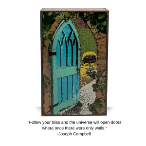 Llew - Spiritiles - Glass Over Copper - "Secret Garden" #261