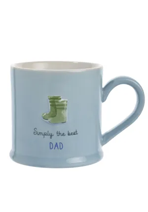 Love Life Embossed Mug - Dad