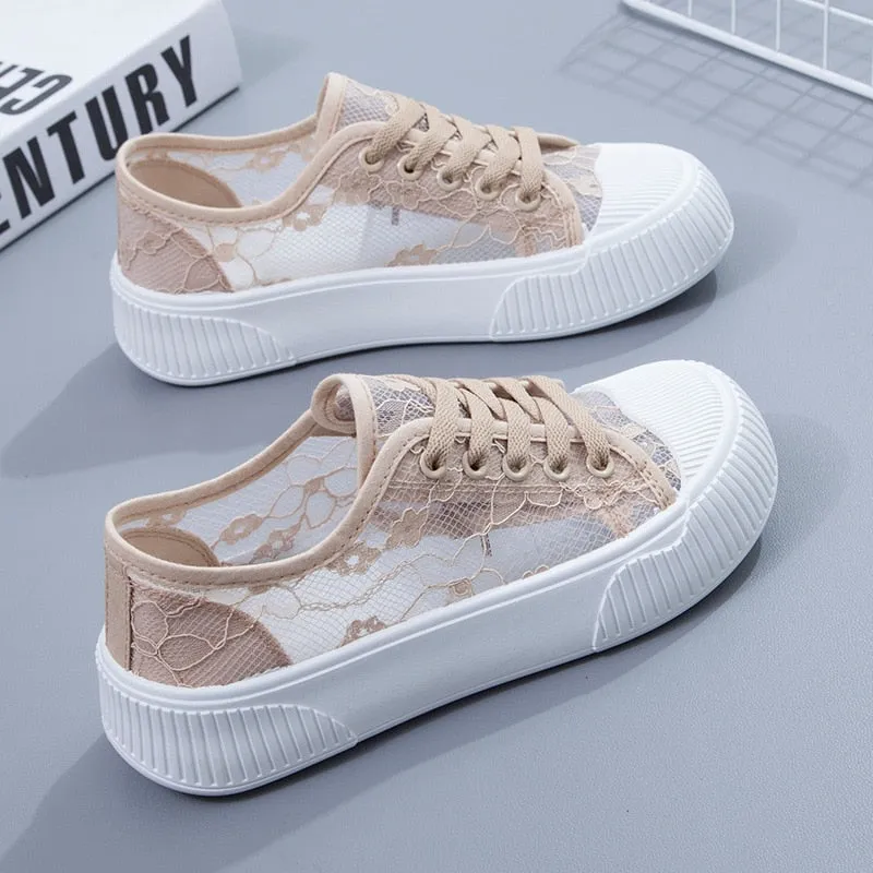 Lucie Lace Platform Sneakers