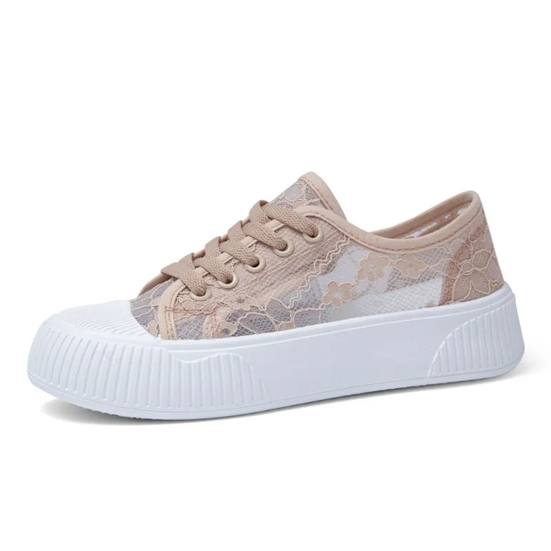 Lucie Lace Platform Sneakers