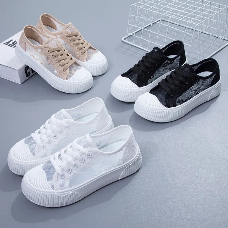 Lucie Lace Platform Sneakers