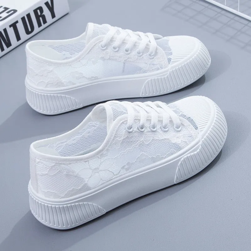 Lucie Lace Platform Sneakers