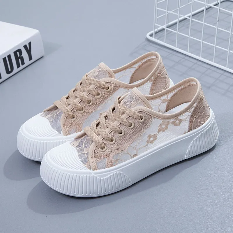 Lucie Lace Platform Sneakers