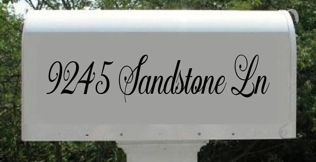 Mailbox Decal, Vinyl Mailbox Custom Decal With Family Name, Custom House Address Decal,  Mailbox Sign