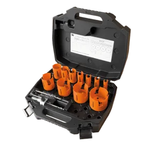 Mandrex MHSE1001C MXqs Hole Saw Kit - Electrician - TCT 8 Piece Set & Case