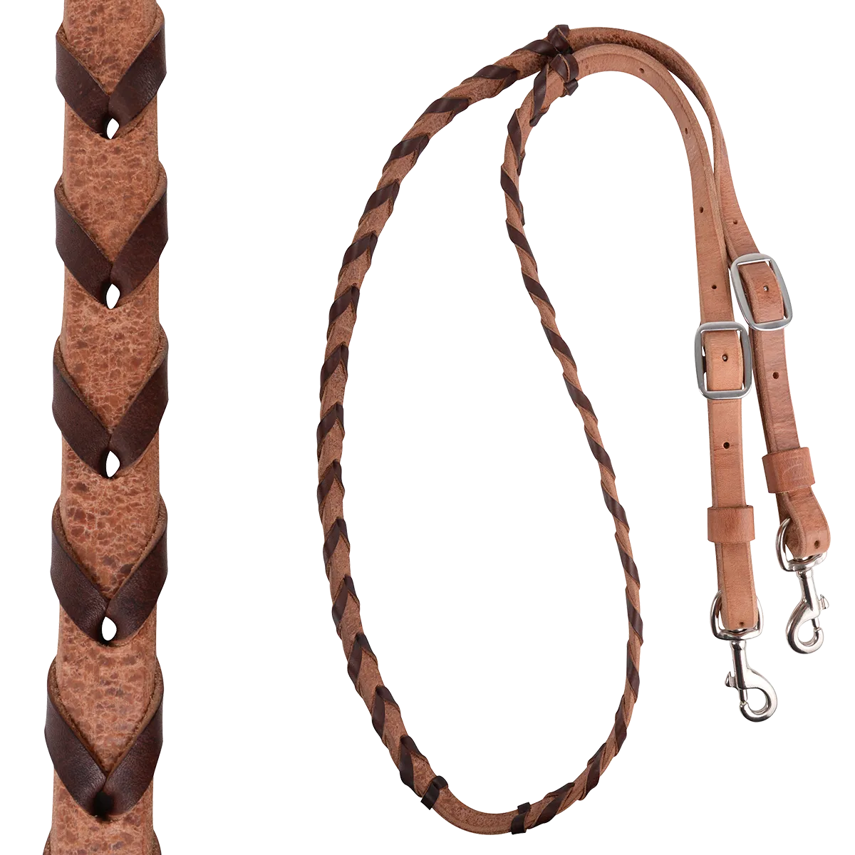 Martin 5/8" HARNESS BARREL REIN WITH LATIGO LACING
