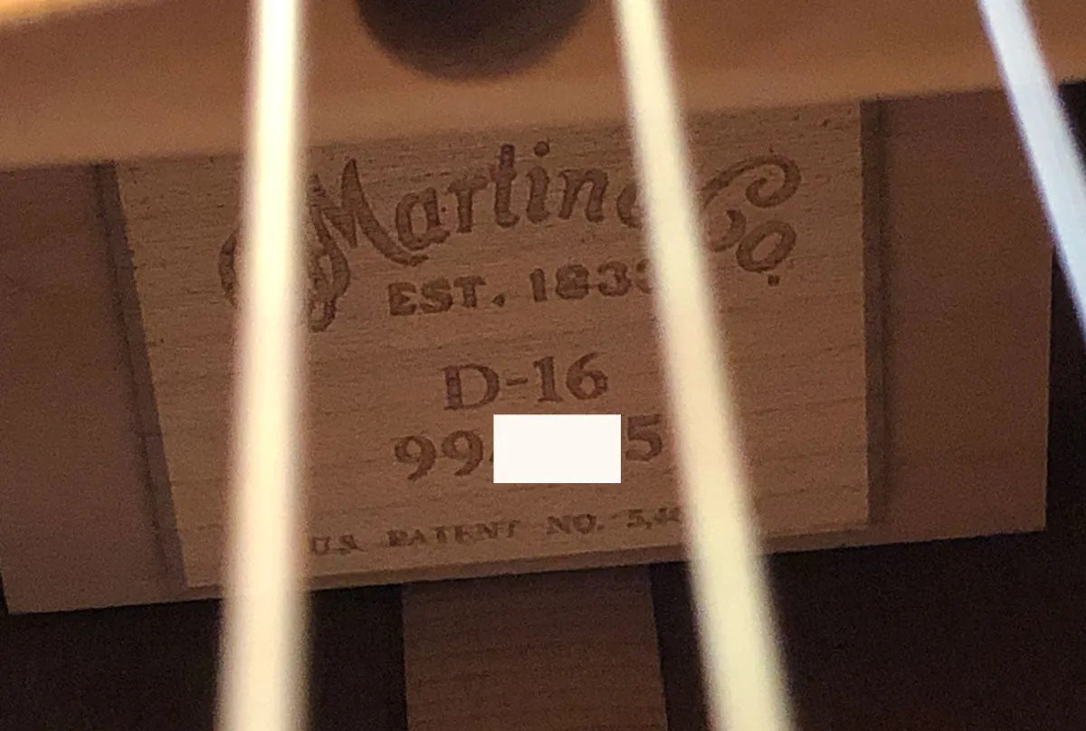 Martin D-16 Acoustic Guitar 2004