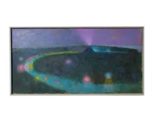 Martin Friedman Signed 1964 Abstract Oil on Canvas Landscape Painting