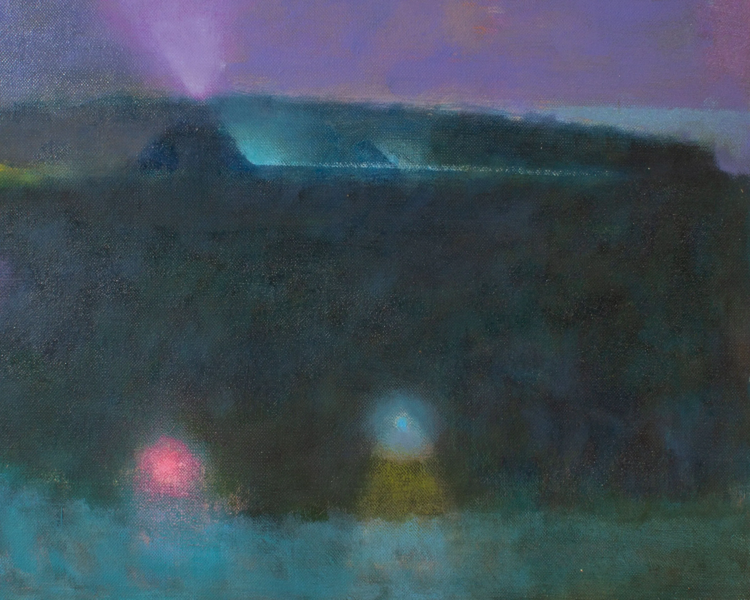 Martin Friedman Signed 1964 Abstract Oil on Canvas Landscape Painting