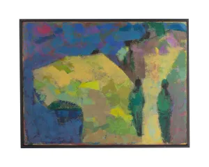 Martin Friedman Signed Abstract Oil on Canvas Painting