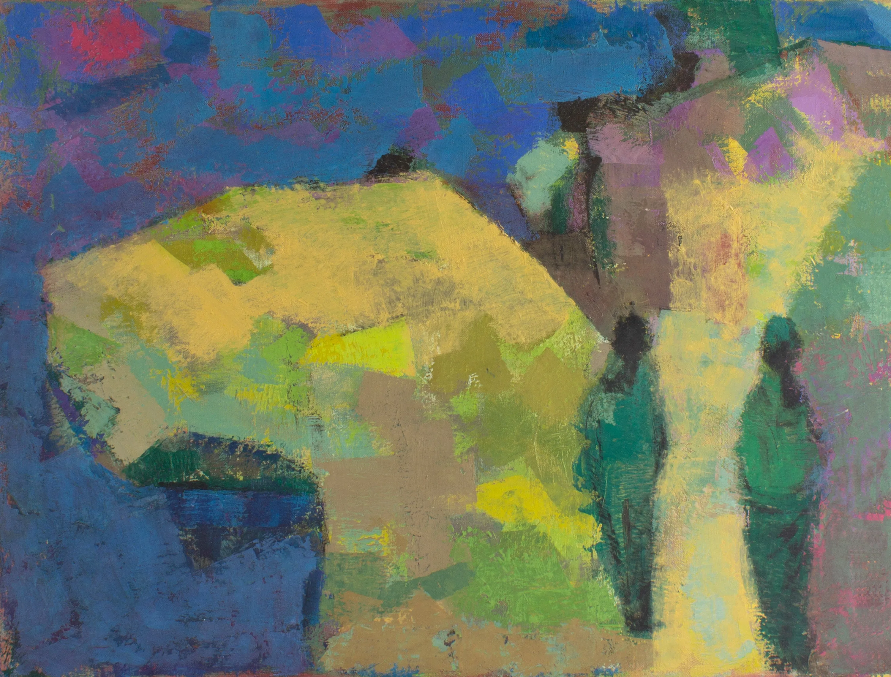 Martin Friedman Signed Abstract Oil on Canvas Painting