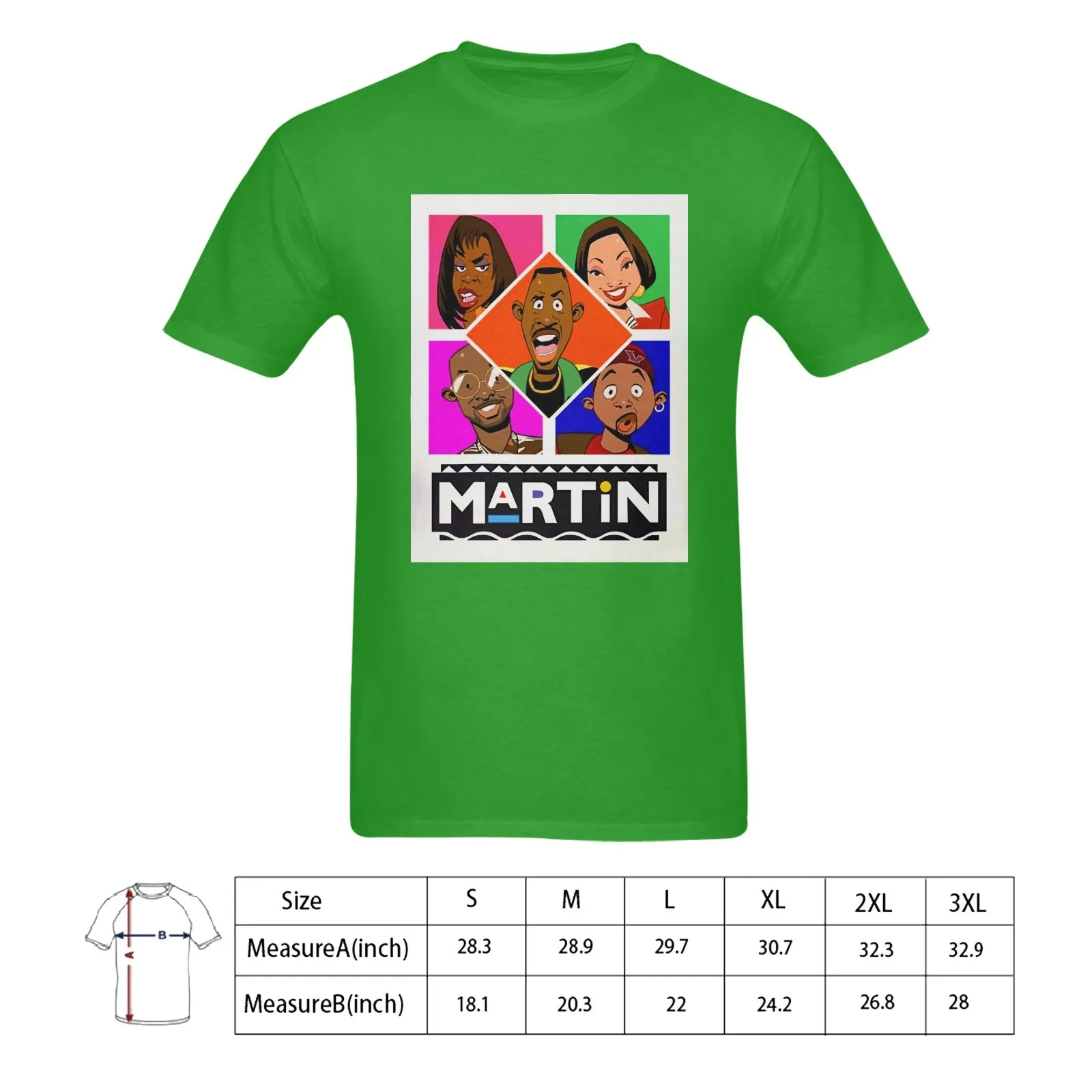 Martin The Animated Series Men's T-shirt 100% Cotton