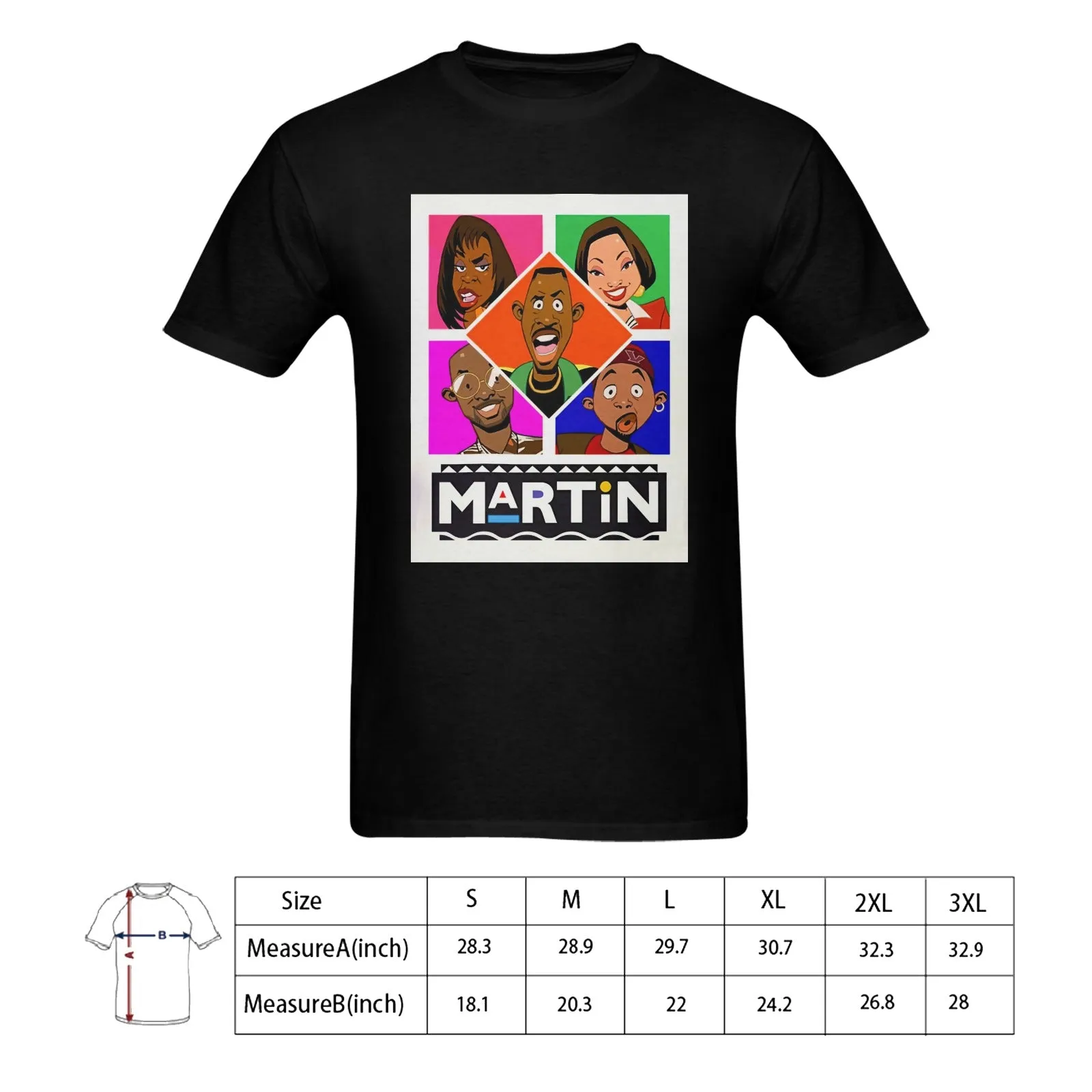 Martin The Animated Series Men's T-shirt 100% Cotton