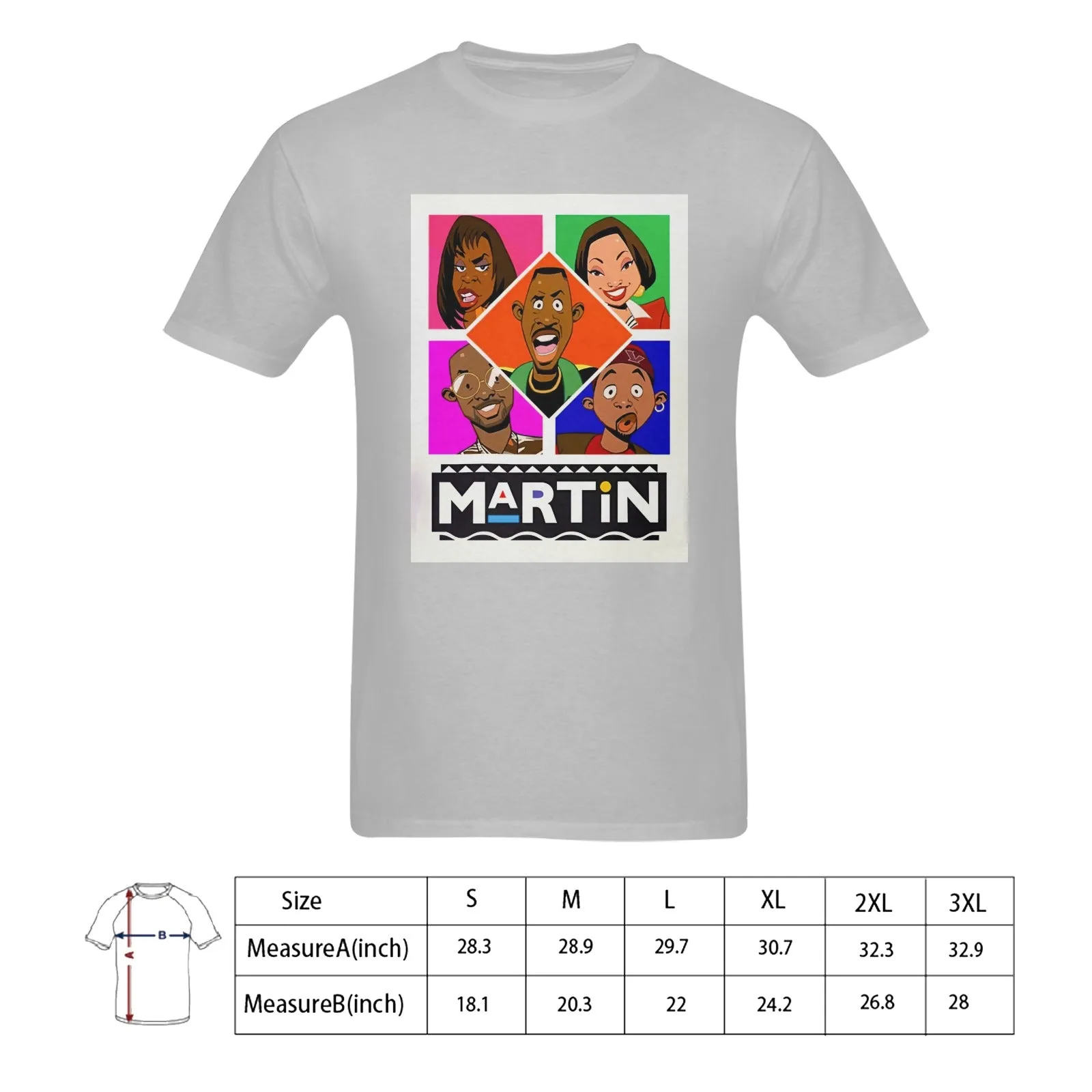 Martin The Animated Series Men's T-shirt 100% Cotton