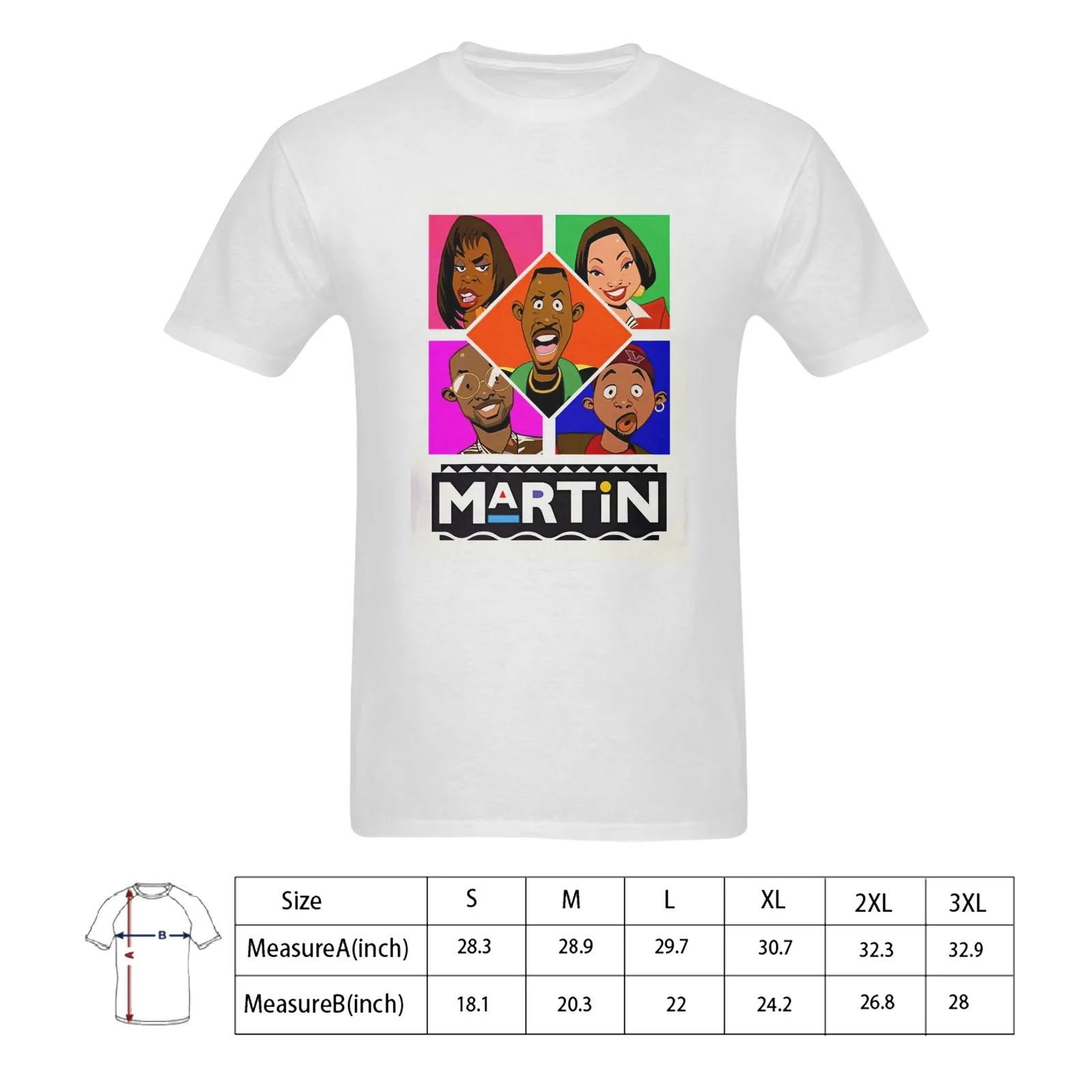 Martin The Animated Series Men's T-shirt 100% Cotton