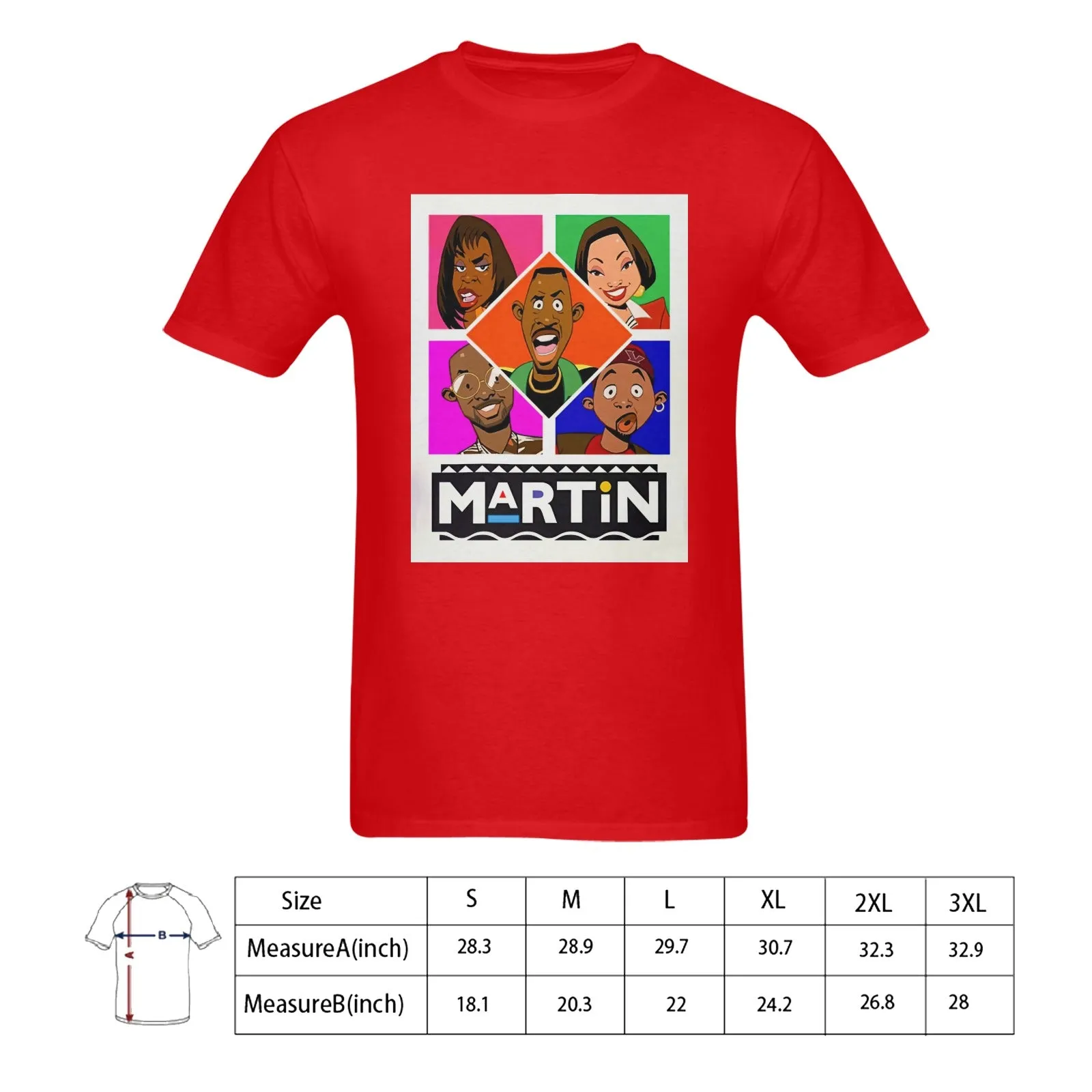 Martin The Animated Series Men's T-shirt 100% Cotton