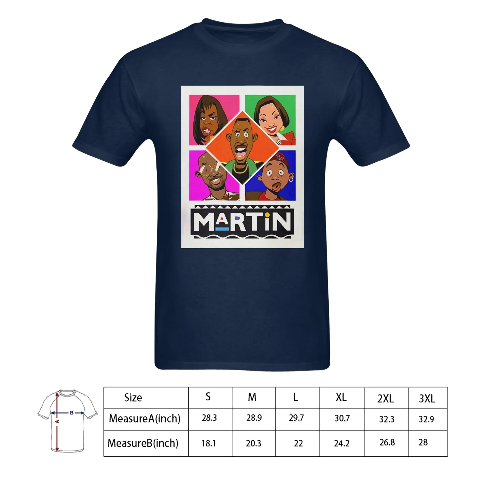 Martin The Animated Series Men's T-shirt 100% Cotton