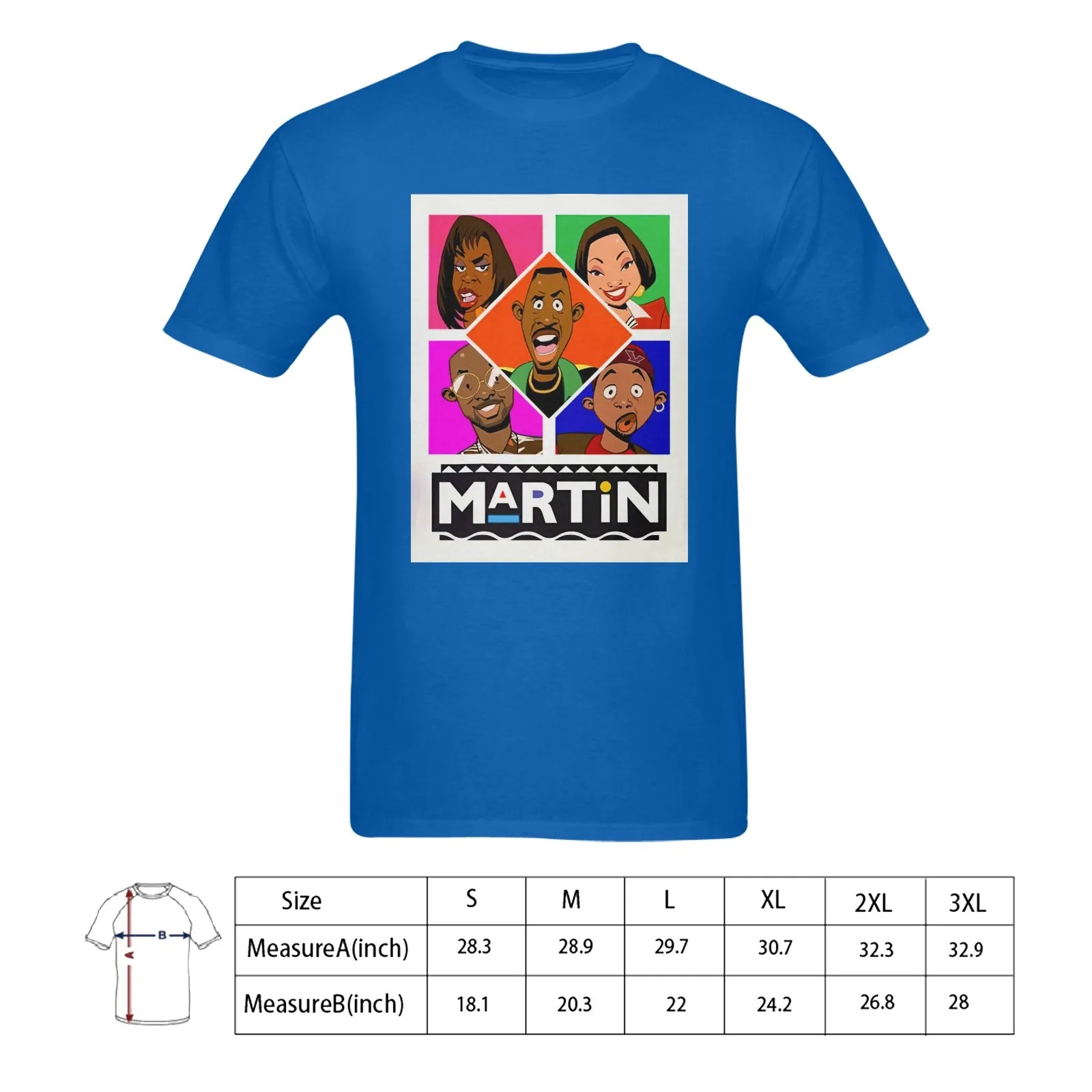 Martin The Animated Series Men's T-shirt 100% Cotton