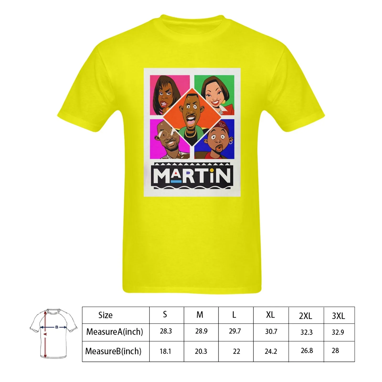 Martin The Animated Series Men's T-shirt 100% Cotton