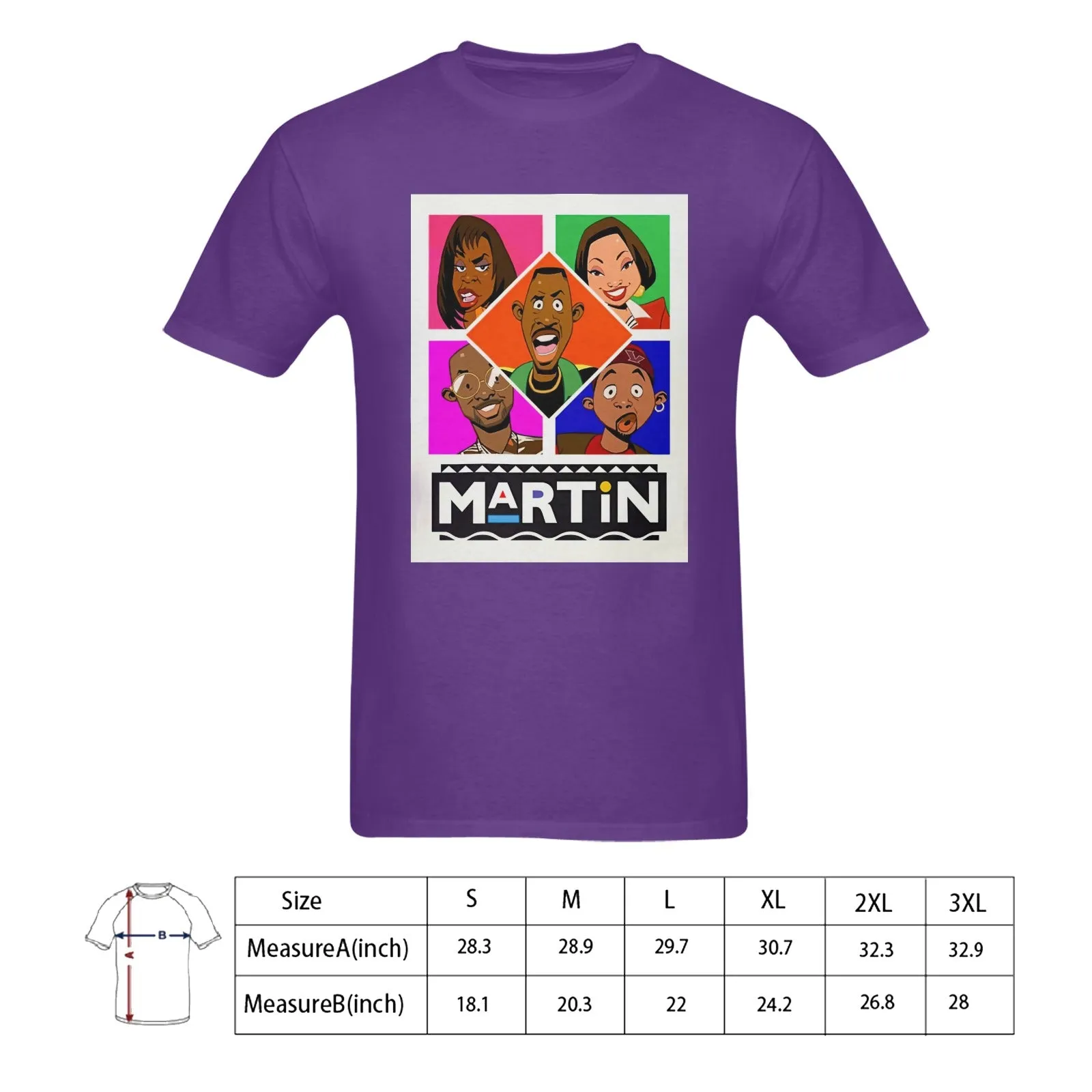 Martin The Animated Series Men's T-shirt 100% Cotton