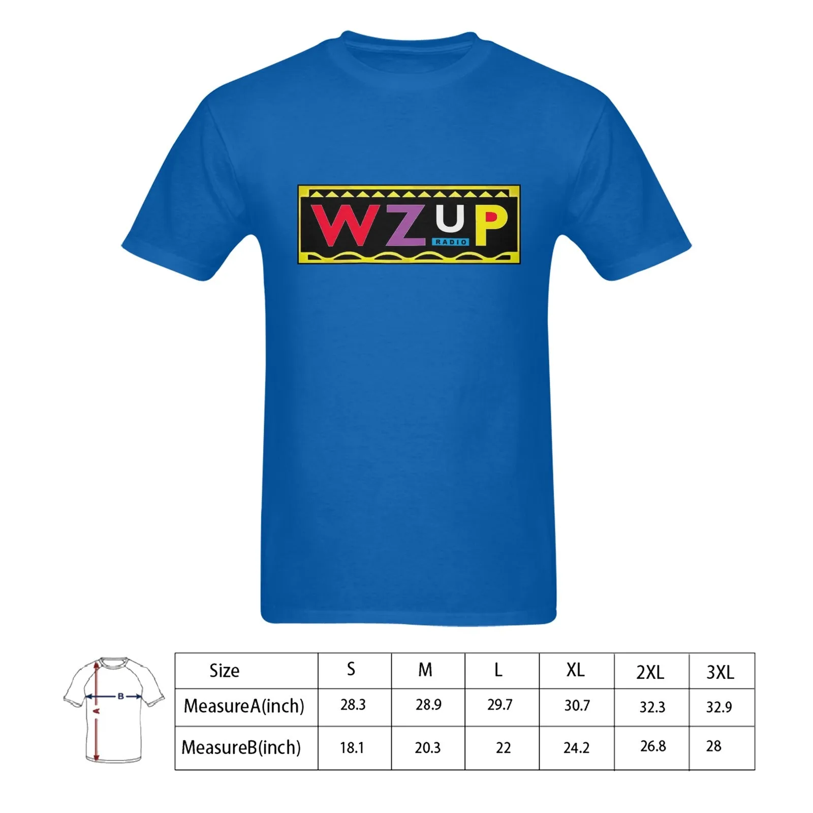 Martin WZUP Radio Men's T-shirt 100% Cotton