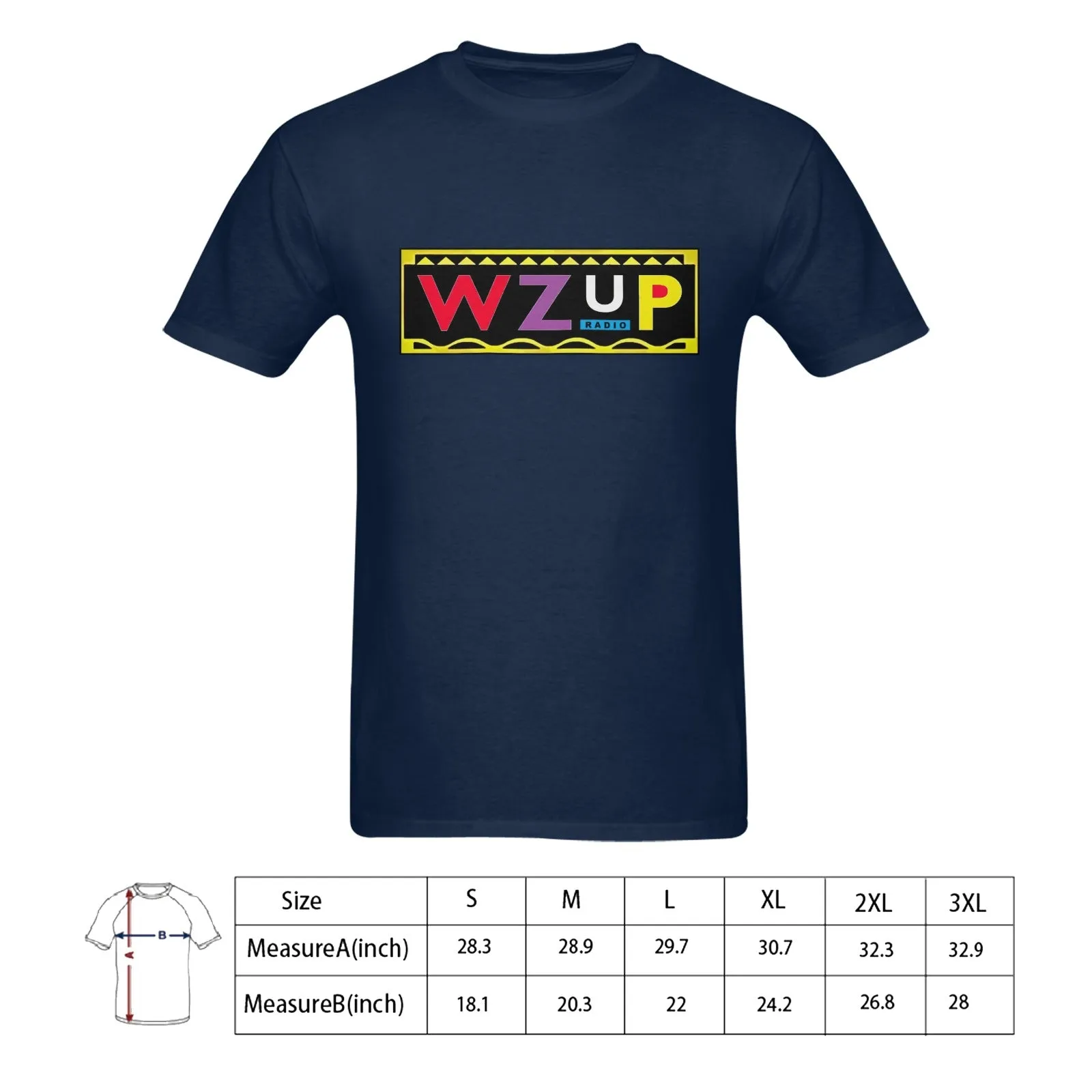 Martin WZUP Radio Men's T-shirt 100% Cotton