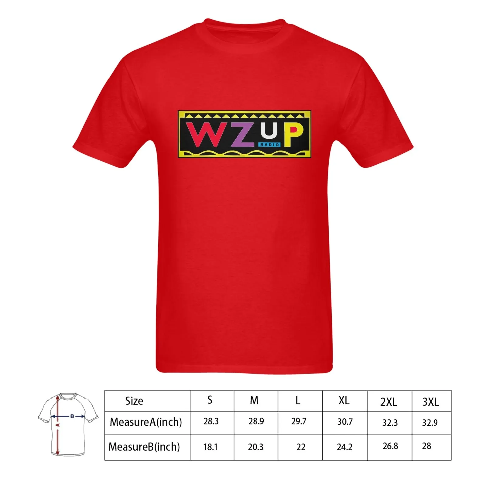 Martin WZUP Radio Men's T-shirt 100% Cotton