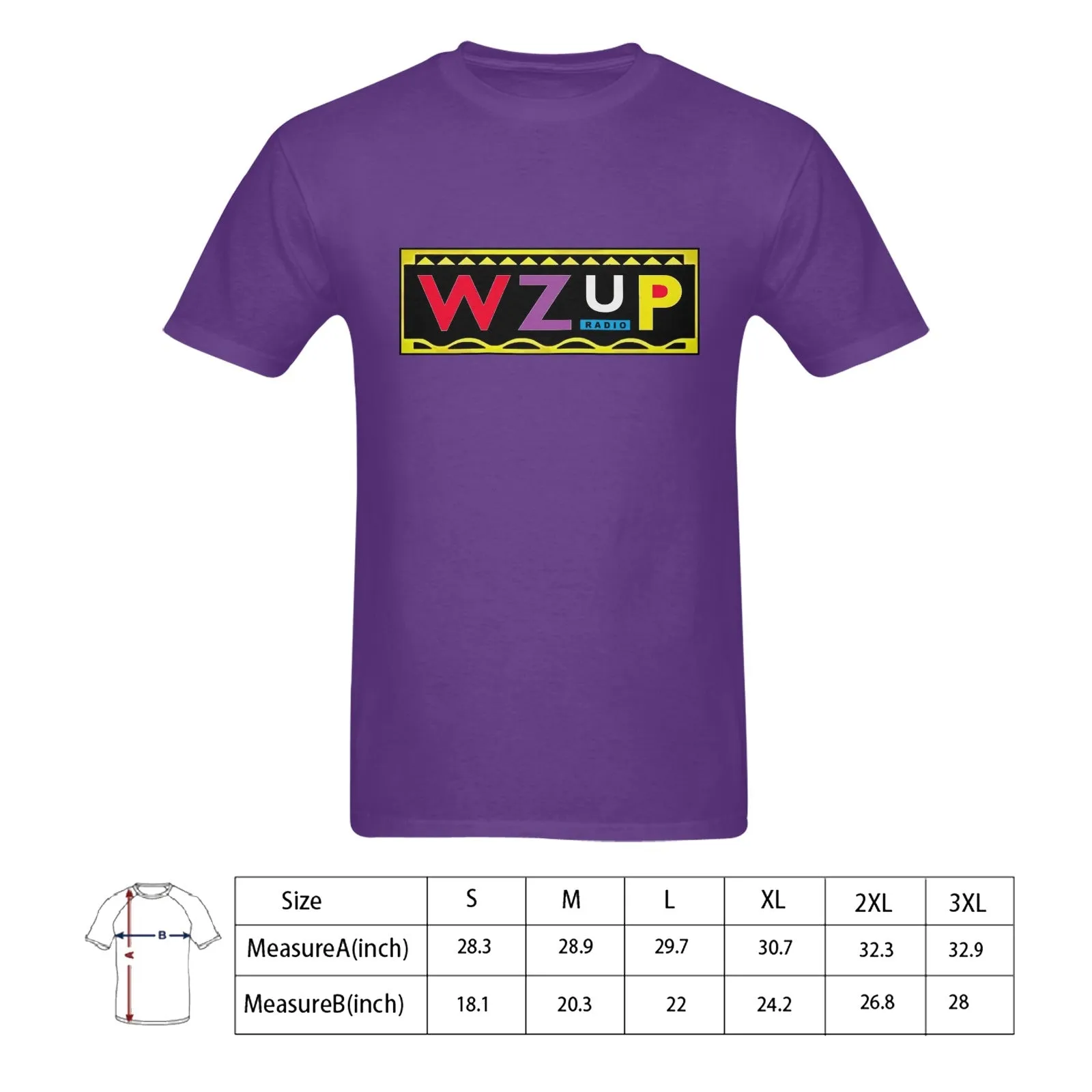 Martin WZUP Radio Men's T-shirt 100% Cotton