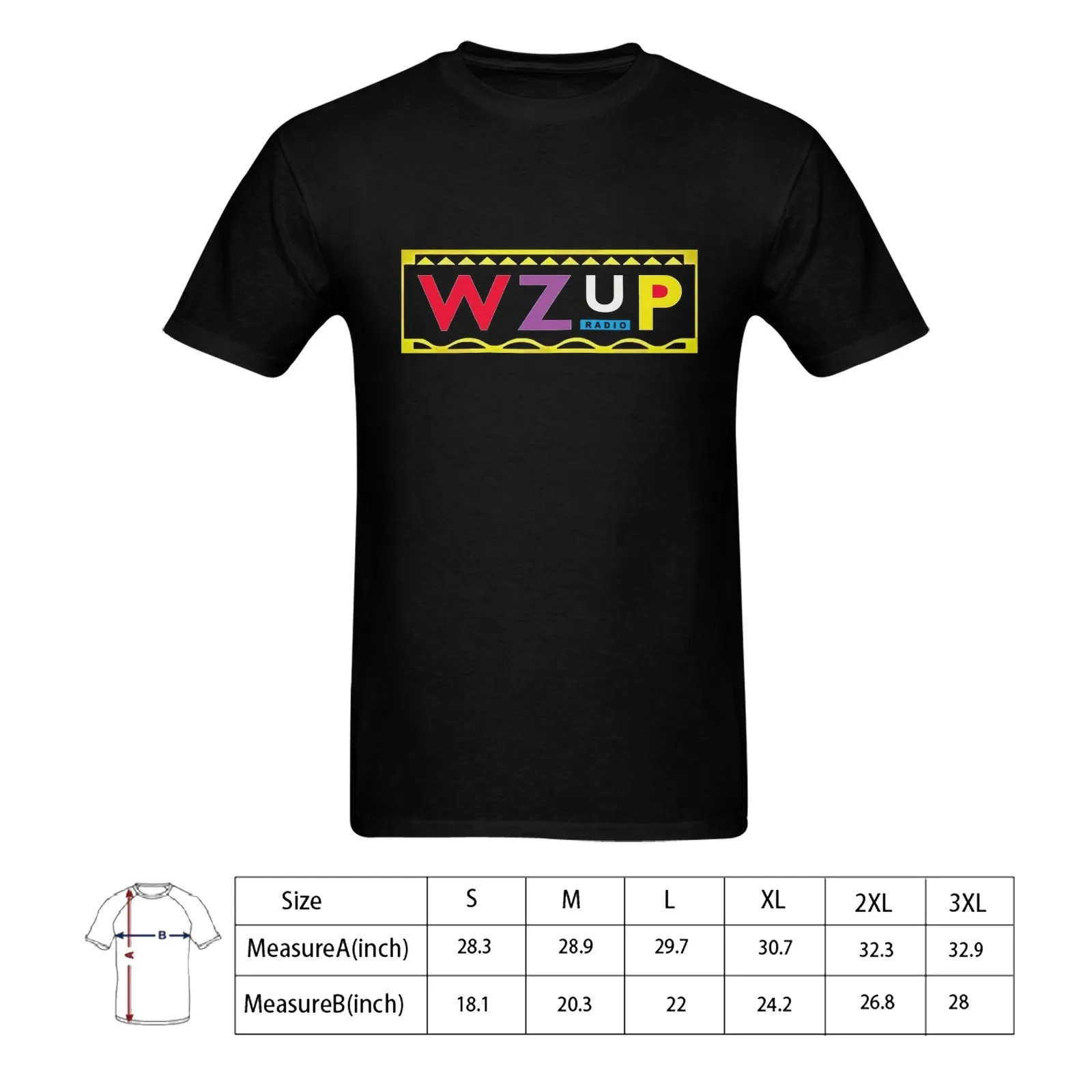 Martin WZUP Radio Men's T-shirt 100% Cotton