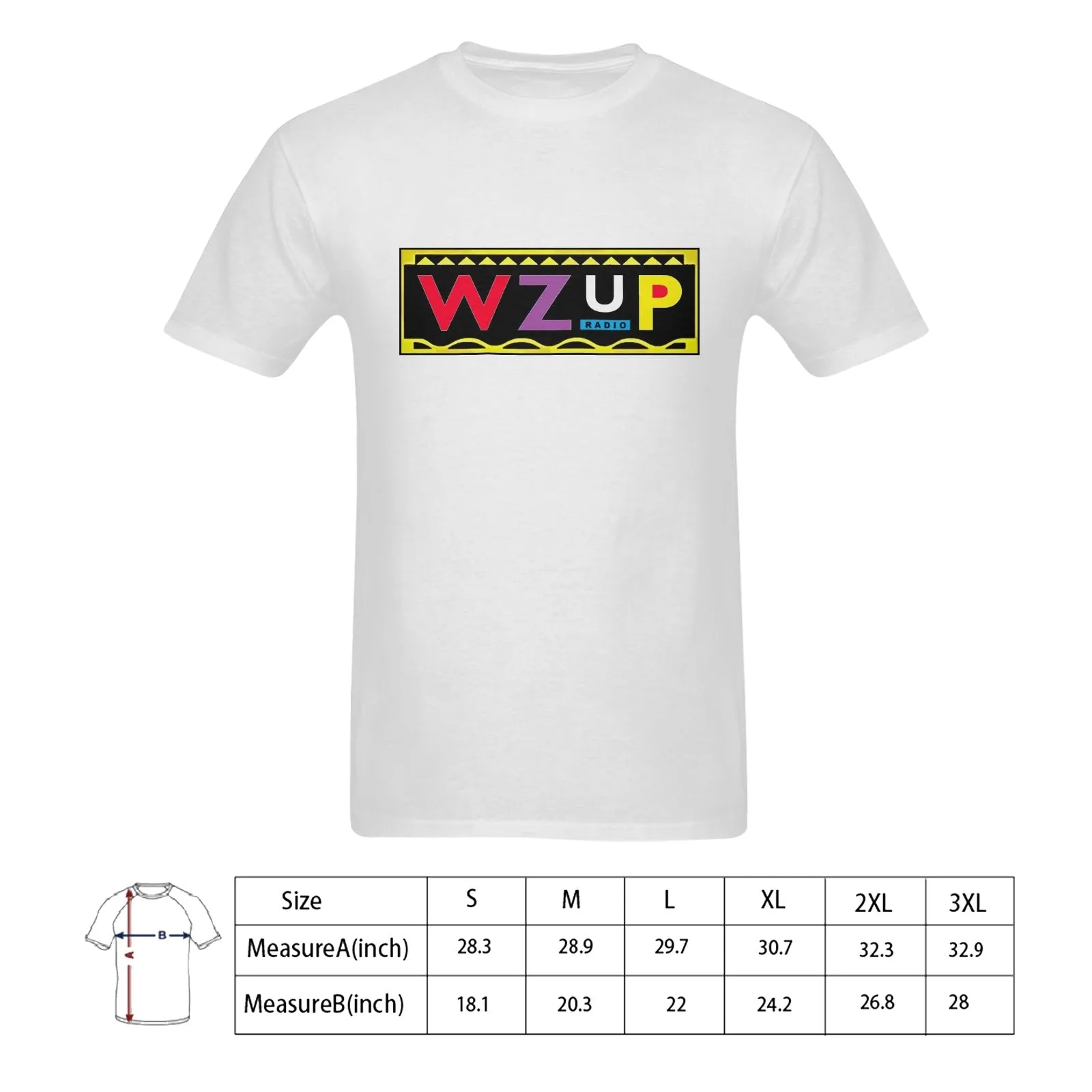 Martin WZUP Radio Men's T-shirt 100% Cotton