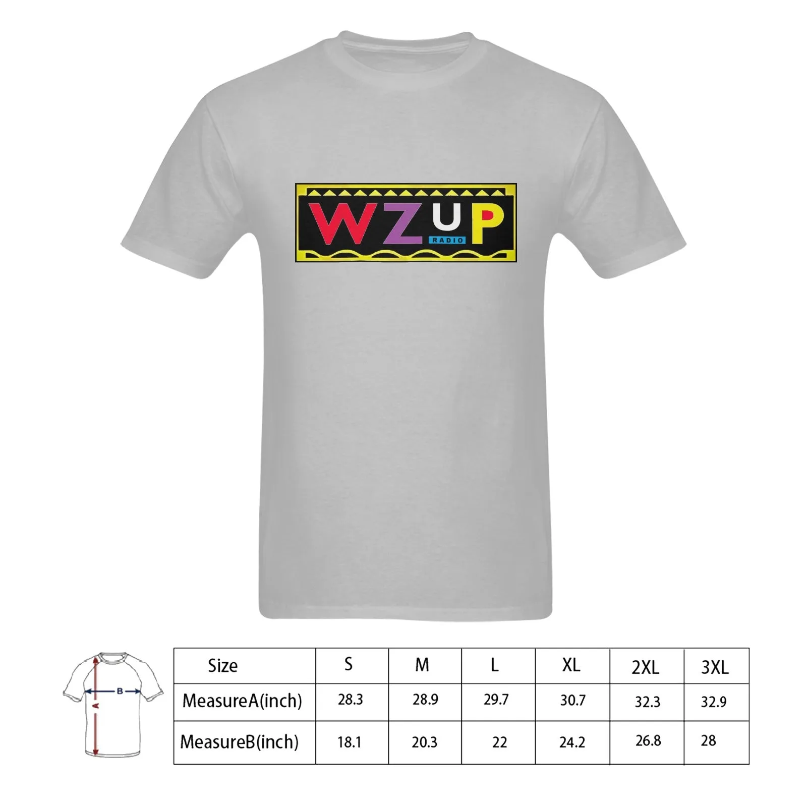 Martin WZUP Radio Men's T-shirt 100% Cotton